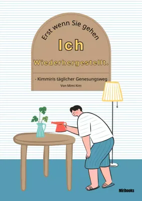 Essay über den Ausgang eines Wohnzimmers in Hellblau und Beige