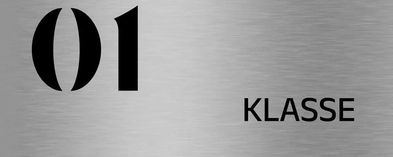 Eenvoudige plaatsaanduiding met zwarte tekst voor schoolklasnaam