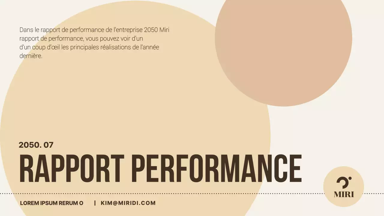 Rapports sur les performances de l'entreprise, clairs et beiges