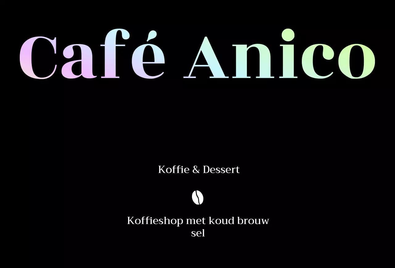 Eenvoudig modern café in zwart en kleurverlopen