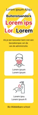 Geel pictogram Toegangsbeperkingen op de campus
