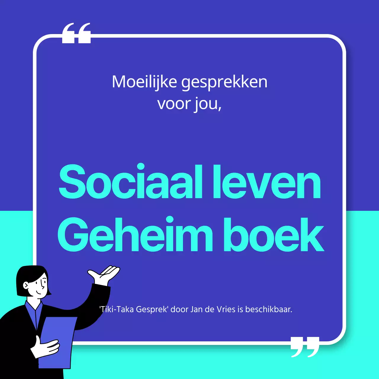 Een eenvoudig munt- en blauwboekpresentatie promoten