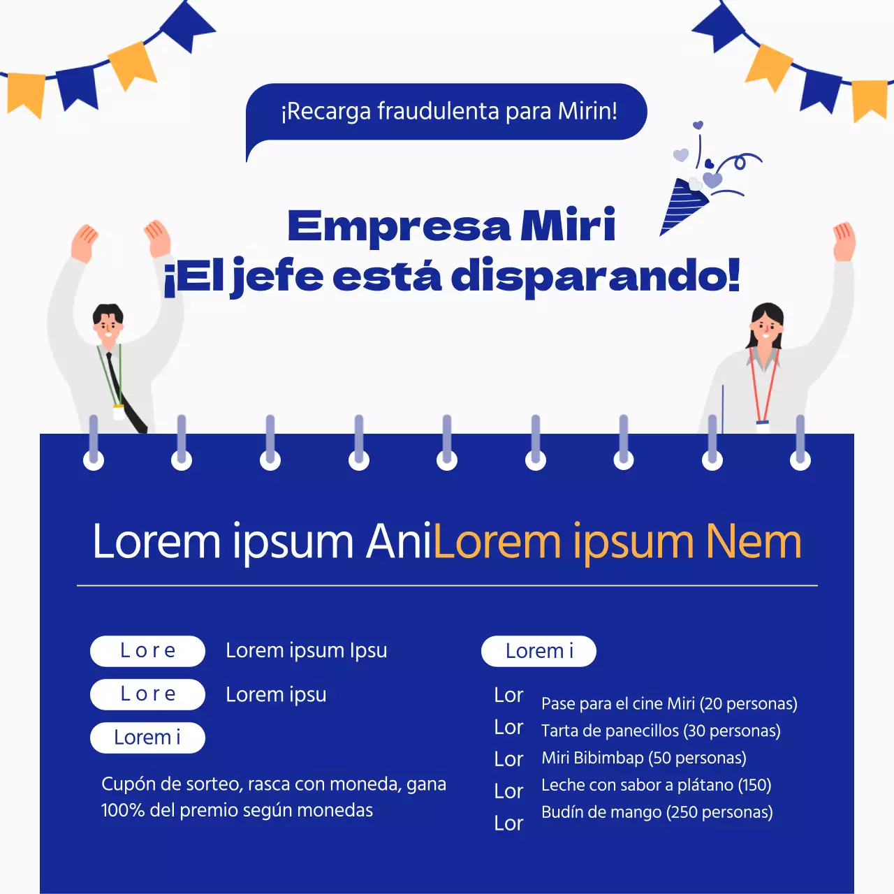 Concepto de ilustración en azul y amarillo para el Primero de Mayo