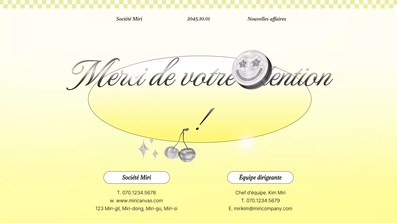 Proposition de projet d'entreprise kitsch en jaune