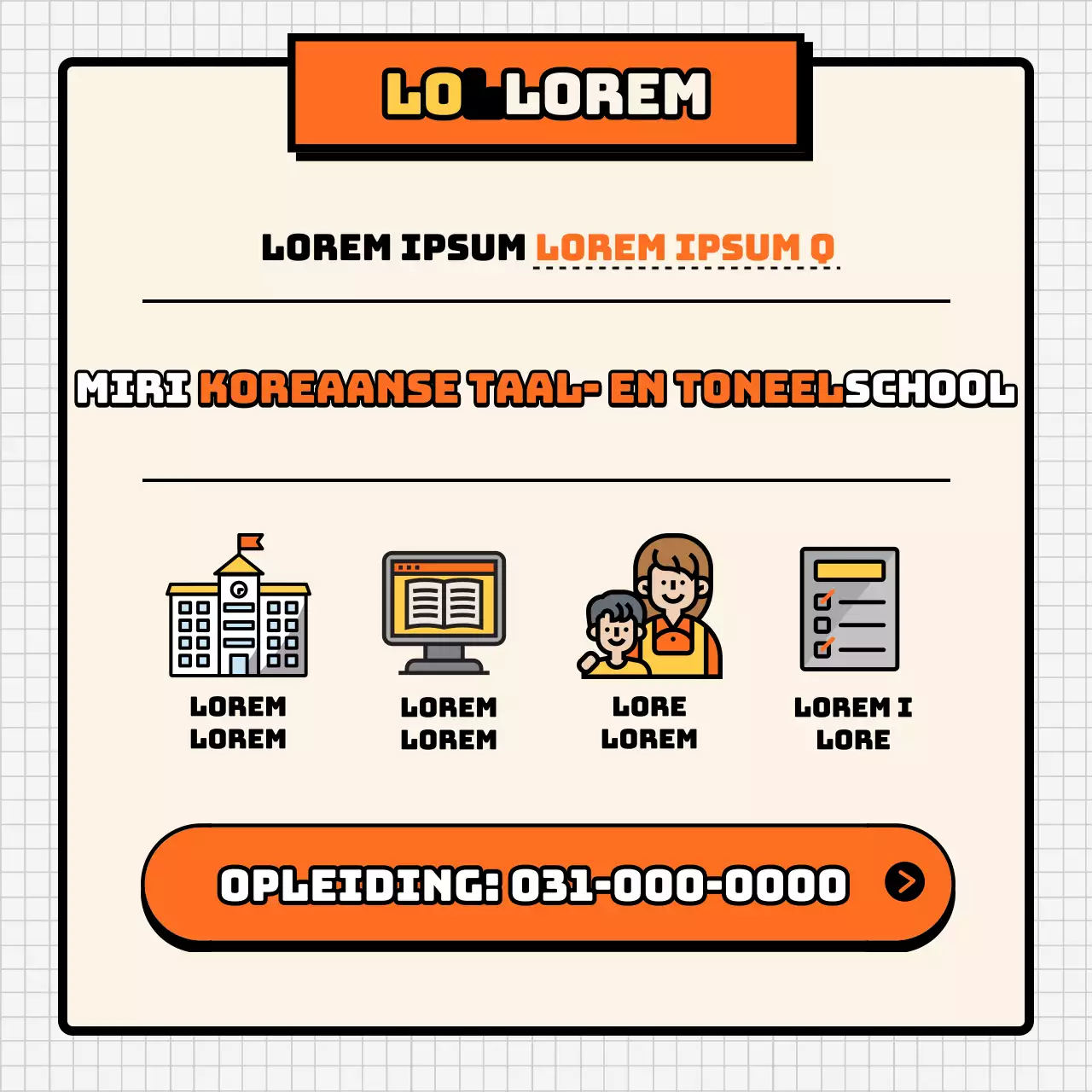 Oranje en vleeskleurige endocriene analyse CardNews