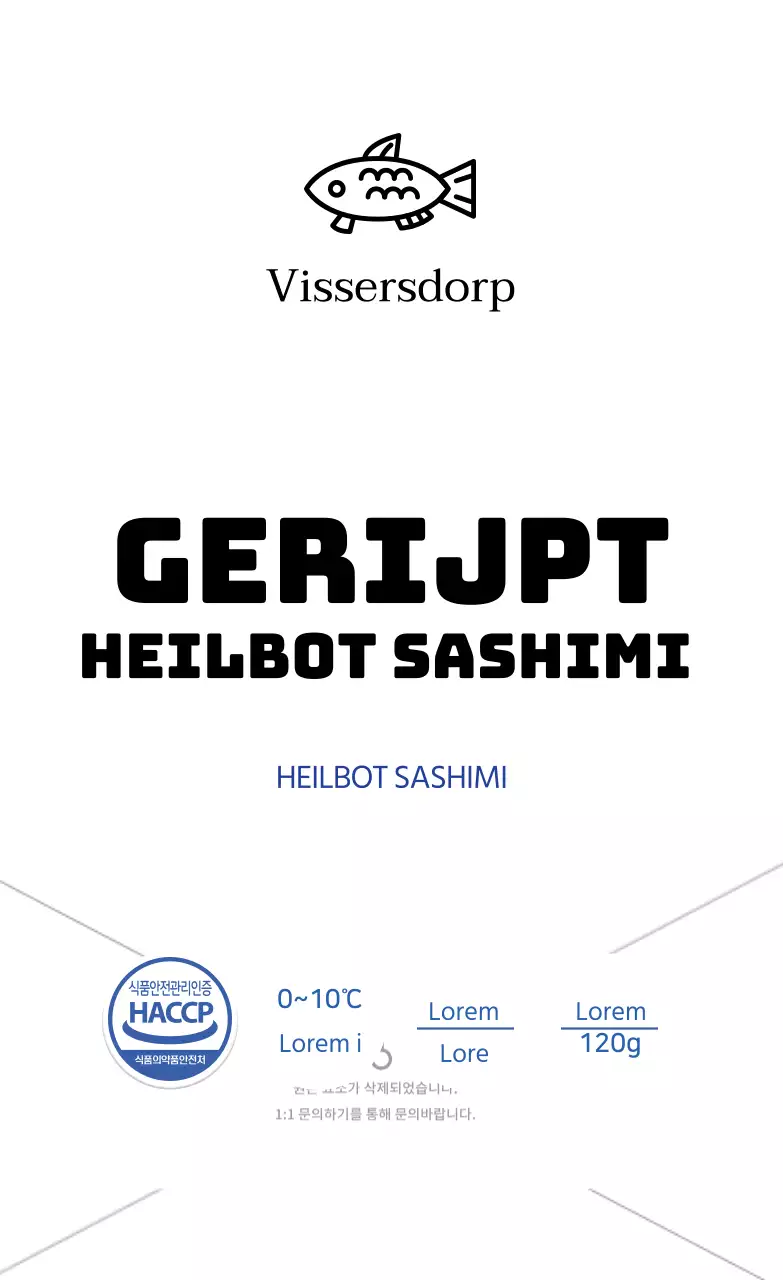 Gerijpte heilbot sashimi