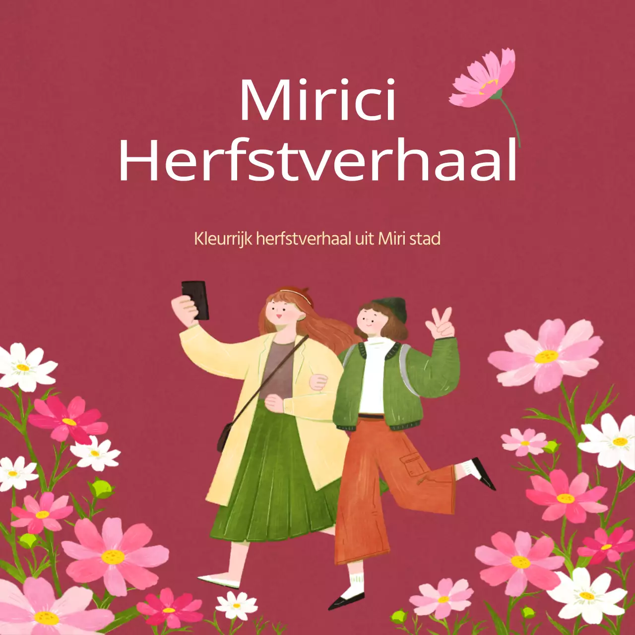 Promoot een modern herfstfestival in rood en oranje