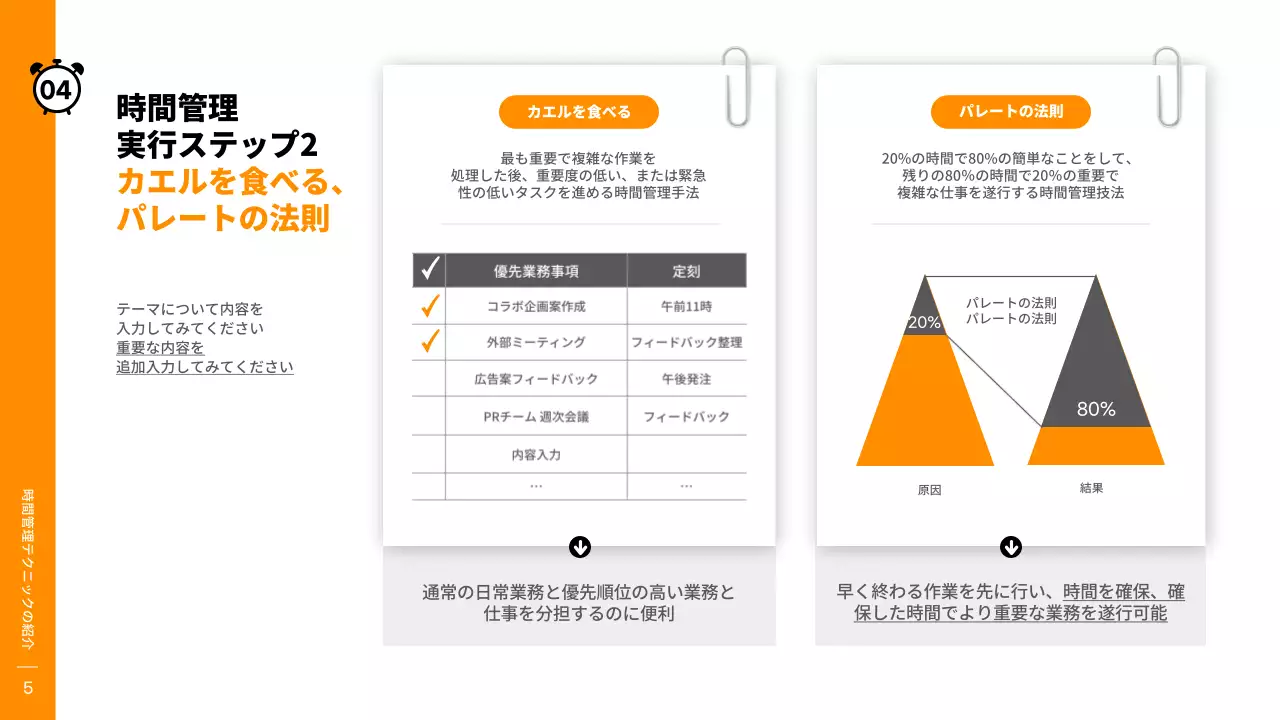 オレンジ シンプル ワークショップ 資料 プレゼンテーション