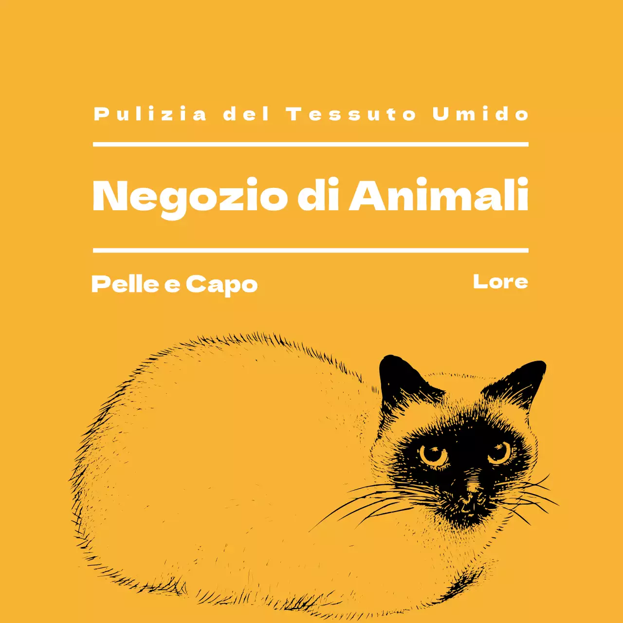 Etichette gialle illustrate per negozi di animali