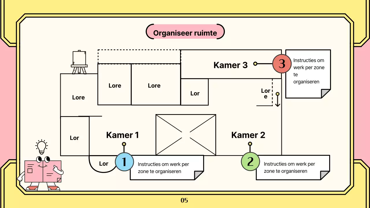 Tentoonstellingsvoorstel voor kinderen met kleurrijke, eenvoudige en schattige illustraties