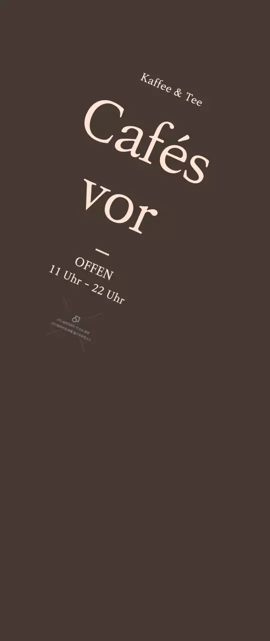 Kleines Cafe Eröffnung Förderung auf braunem Hintergrund
