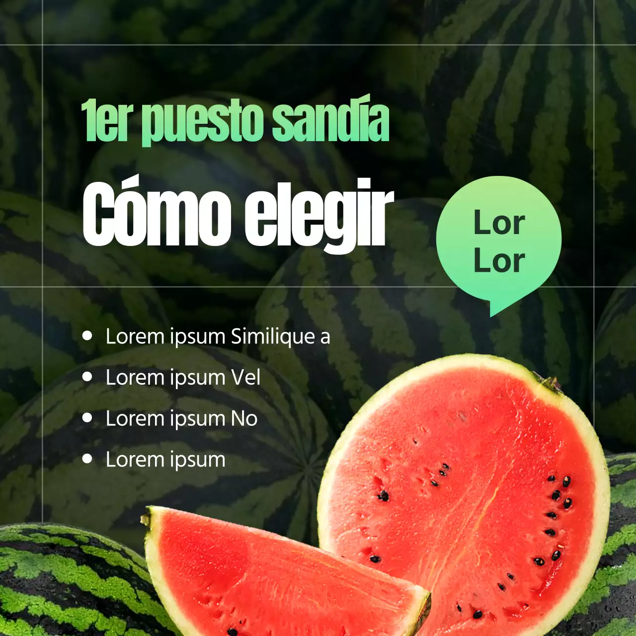 Consejos para elegir sandías tropicales rojas y verdes