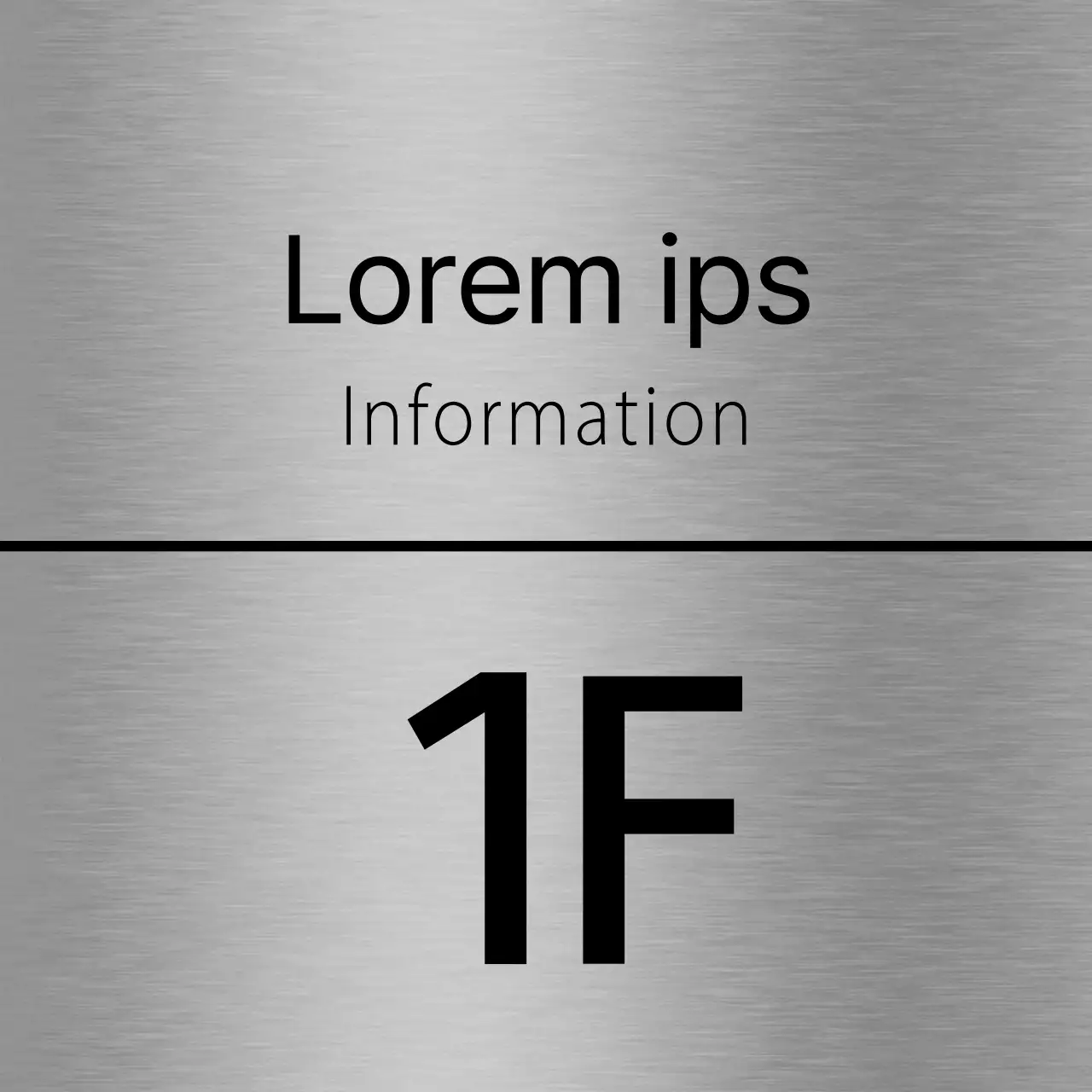 Signalétique simple avec le nom de l'étage de l'école en noir et des lignes.