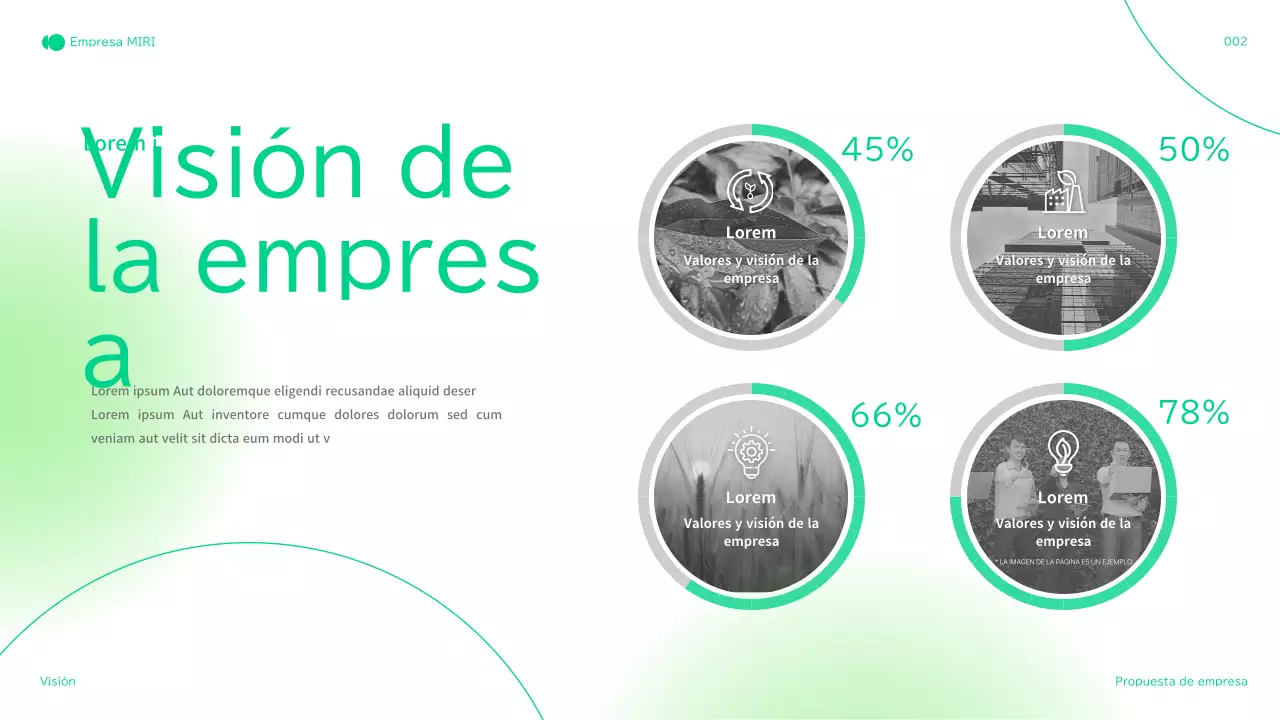 Perfil de empresa de agricultura ecológica y natural