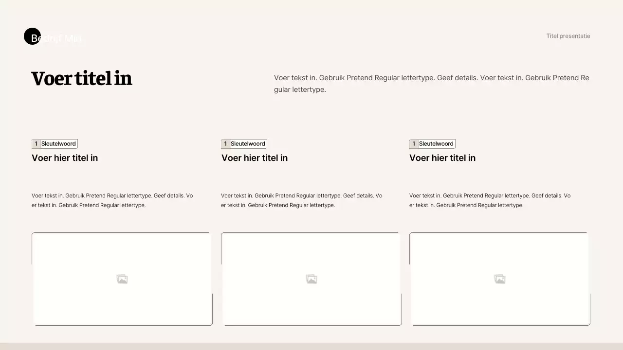 Eenvoudige zakelijke stijl in beige en bruin