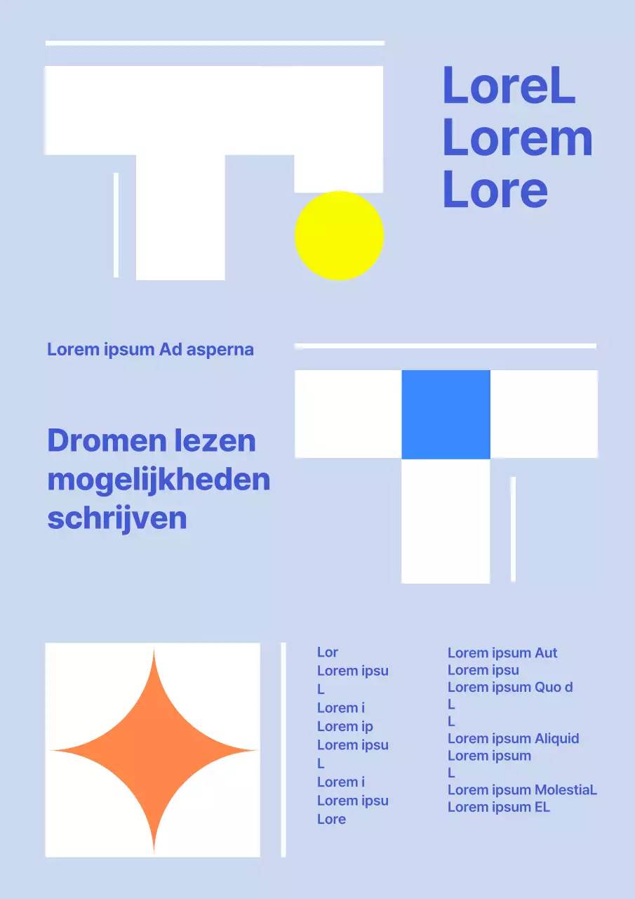 Werving van studenten maatschappijleer voor het concept van de lichtblauwe cirkel en de vierkante veelhoek