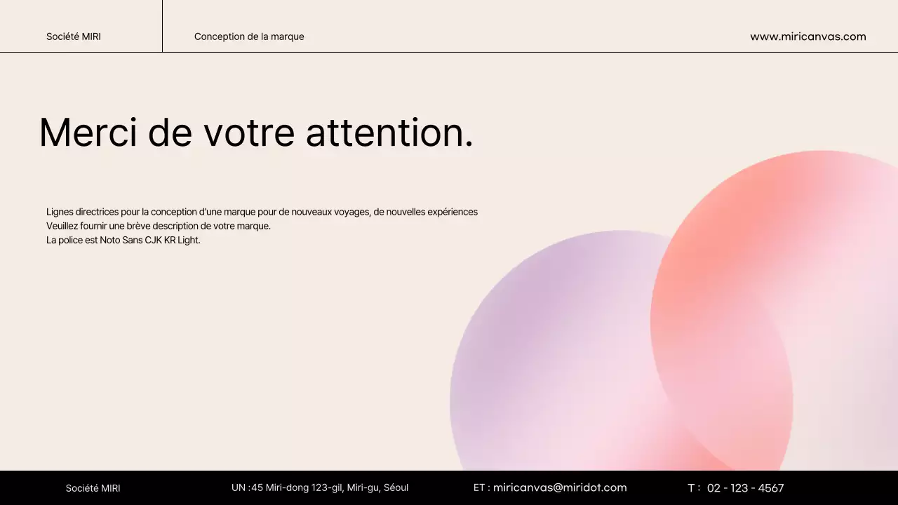 Une ligne directrice de marque simple avec des couleurs ivoire et orange