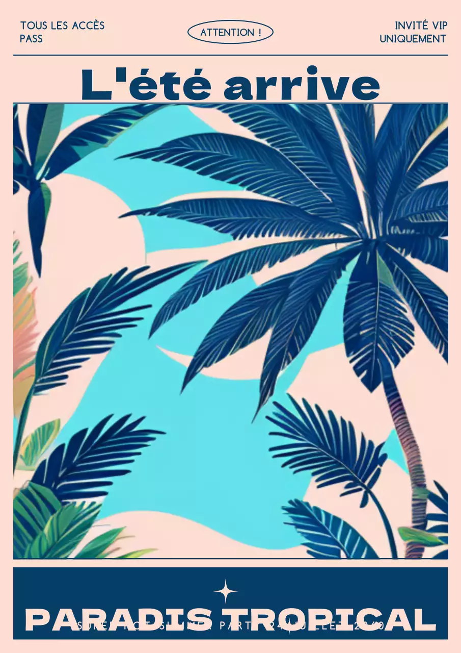 Broderie d'été en beige bleu clair avec des accents bleu marine