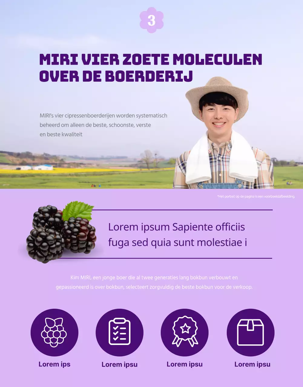 Een eenvoudig en mooi mauve en wit wambuis