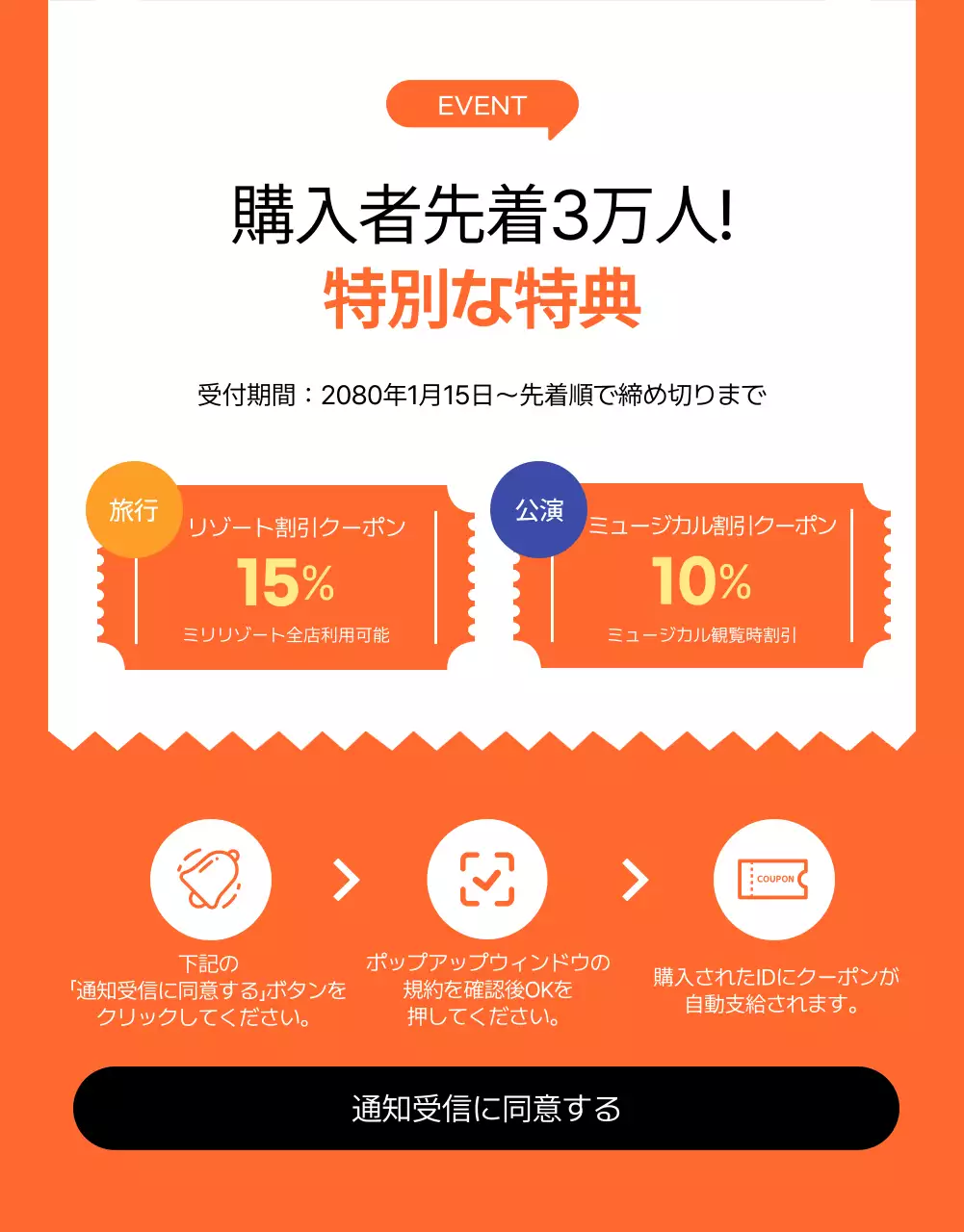 オレンジ ポップ セール ポスター 詳細ページ