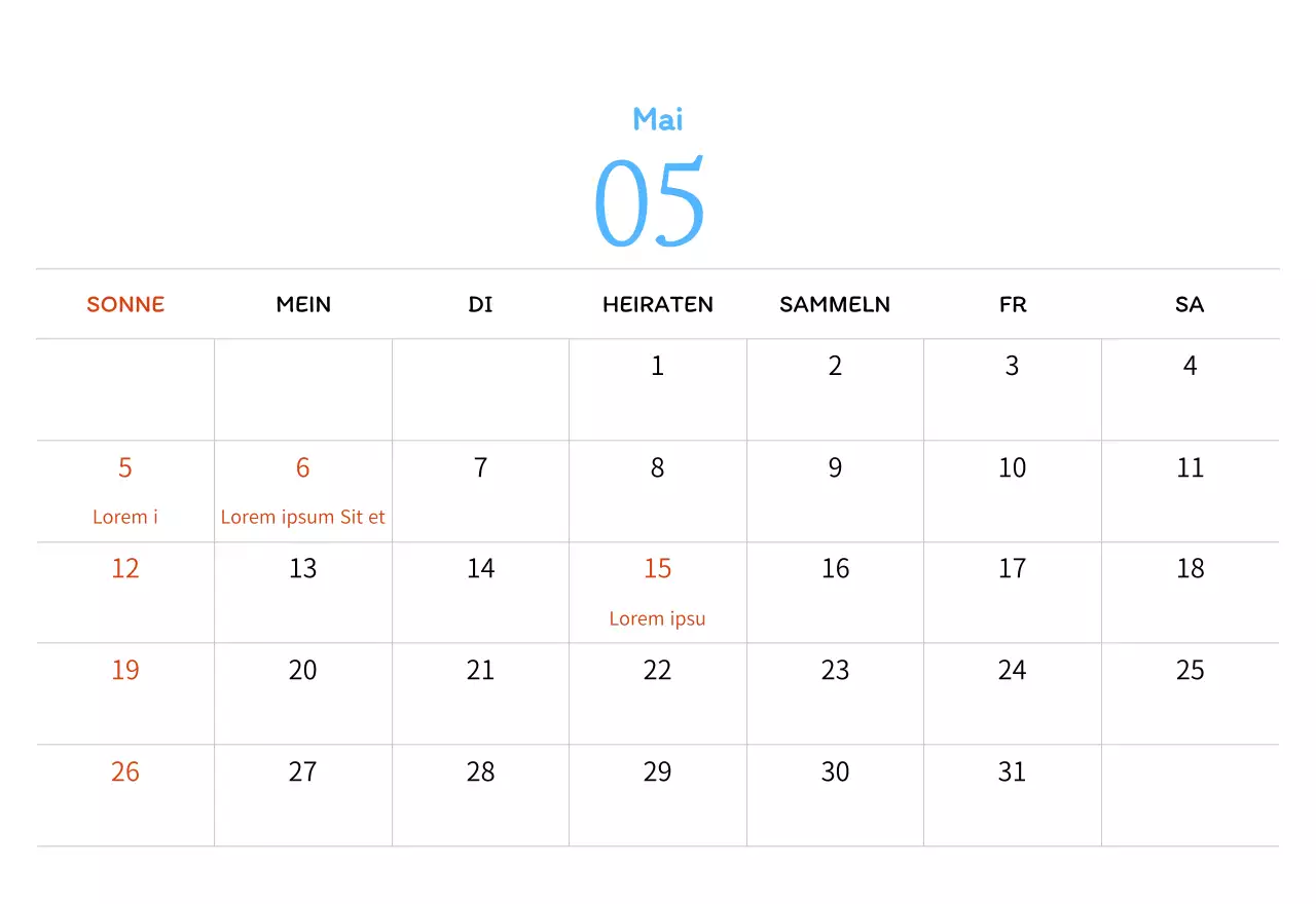 Stempelillustrationen mit einem warmen Konzept