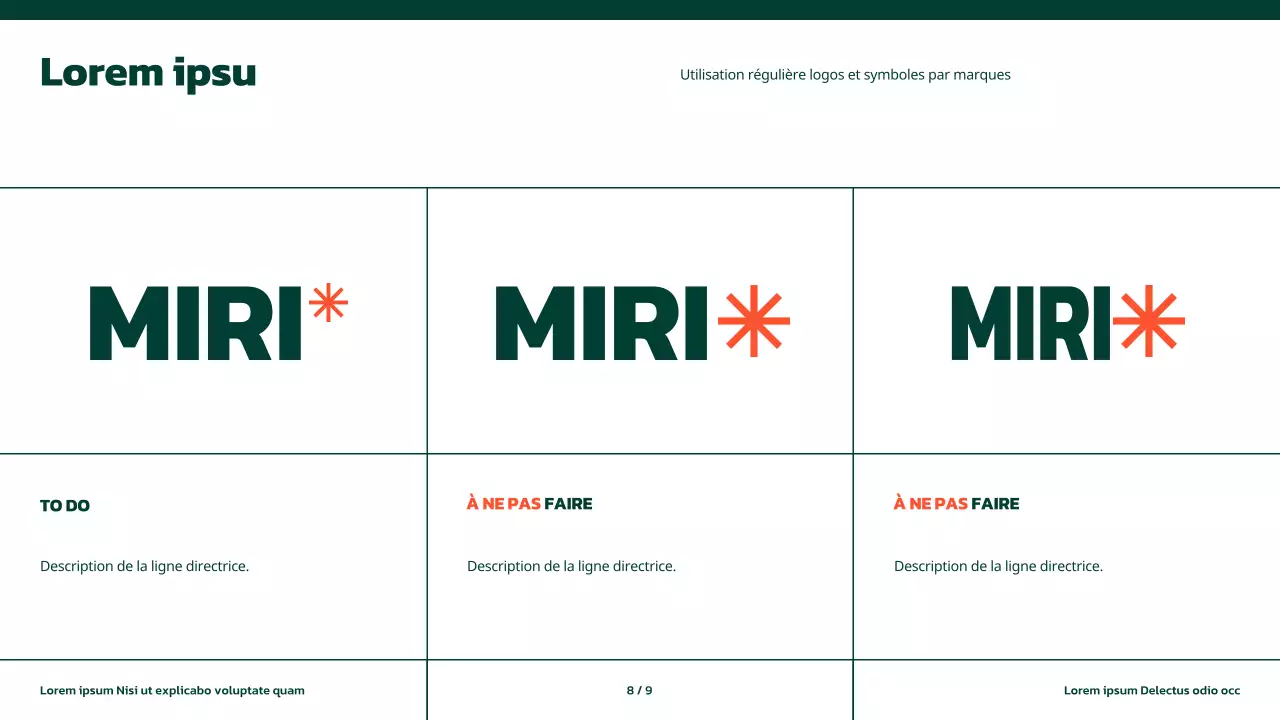 Lignes directrices simples en vert avec des accents orange