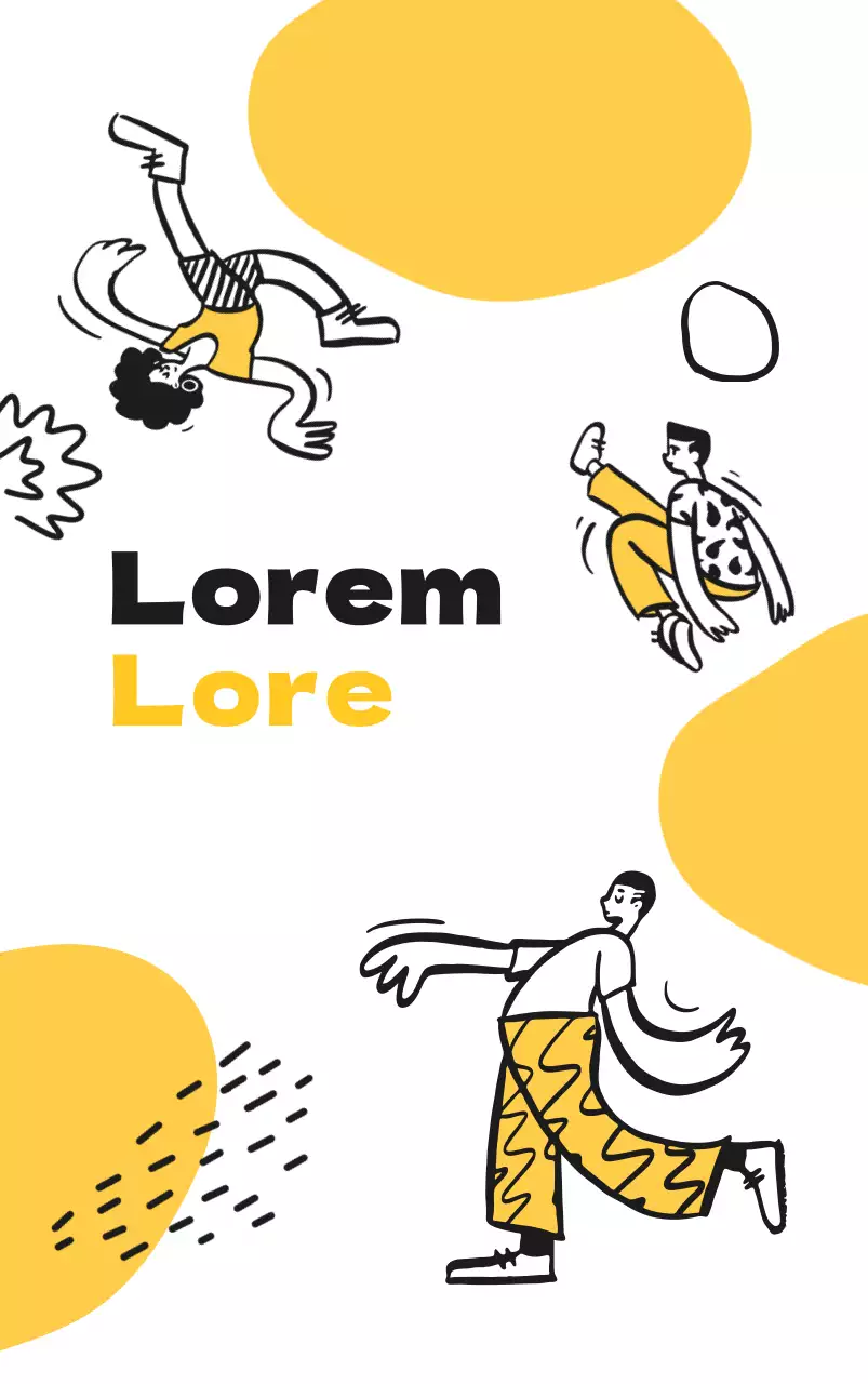 Mercadoria universitária com ilustrações de pessoas livres amarelas