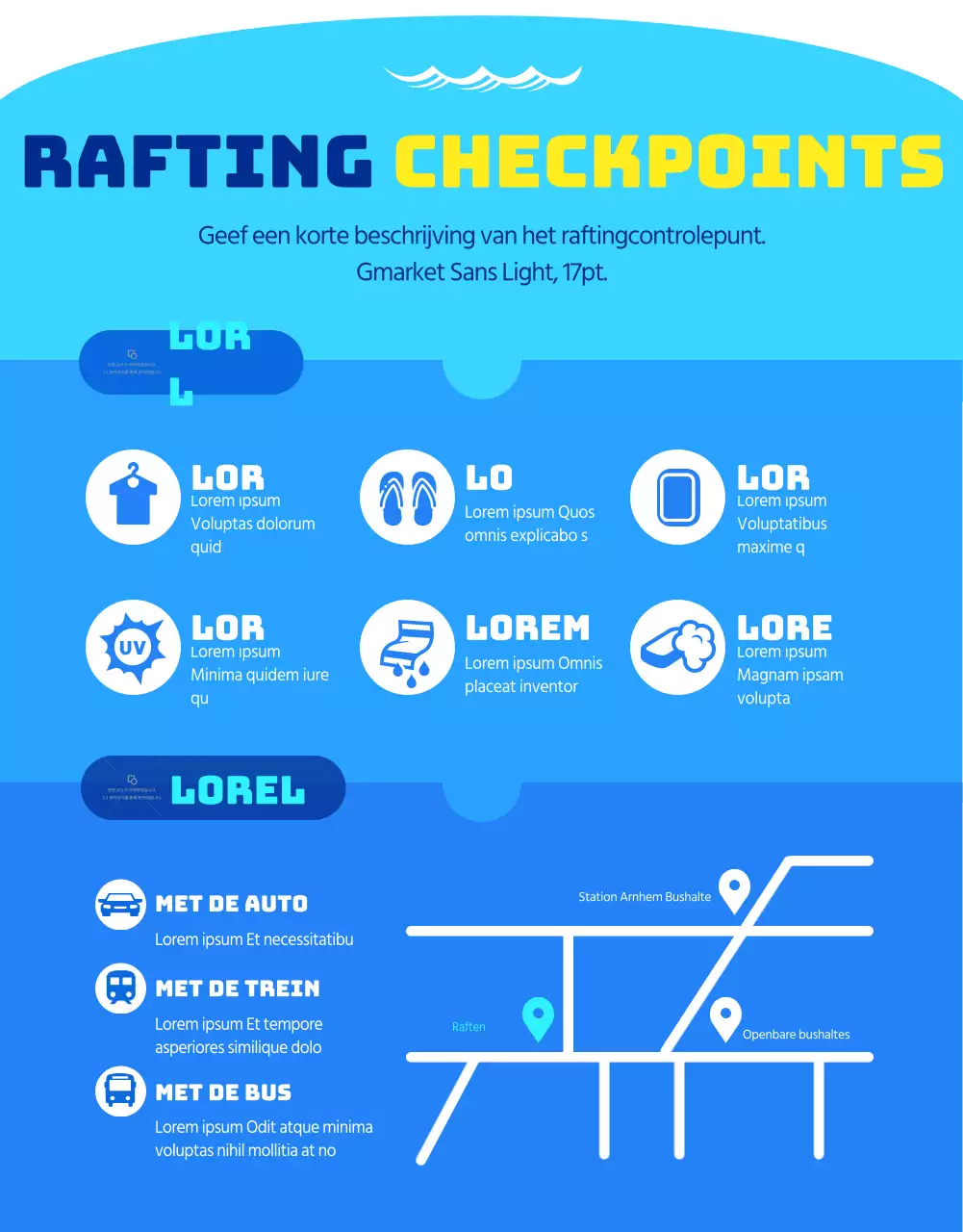 Cool, schoon raften in lichtblauw en wit