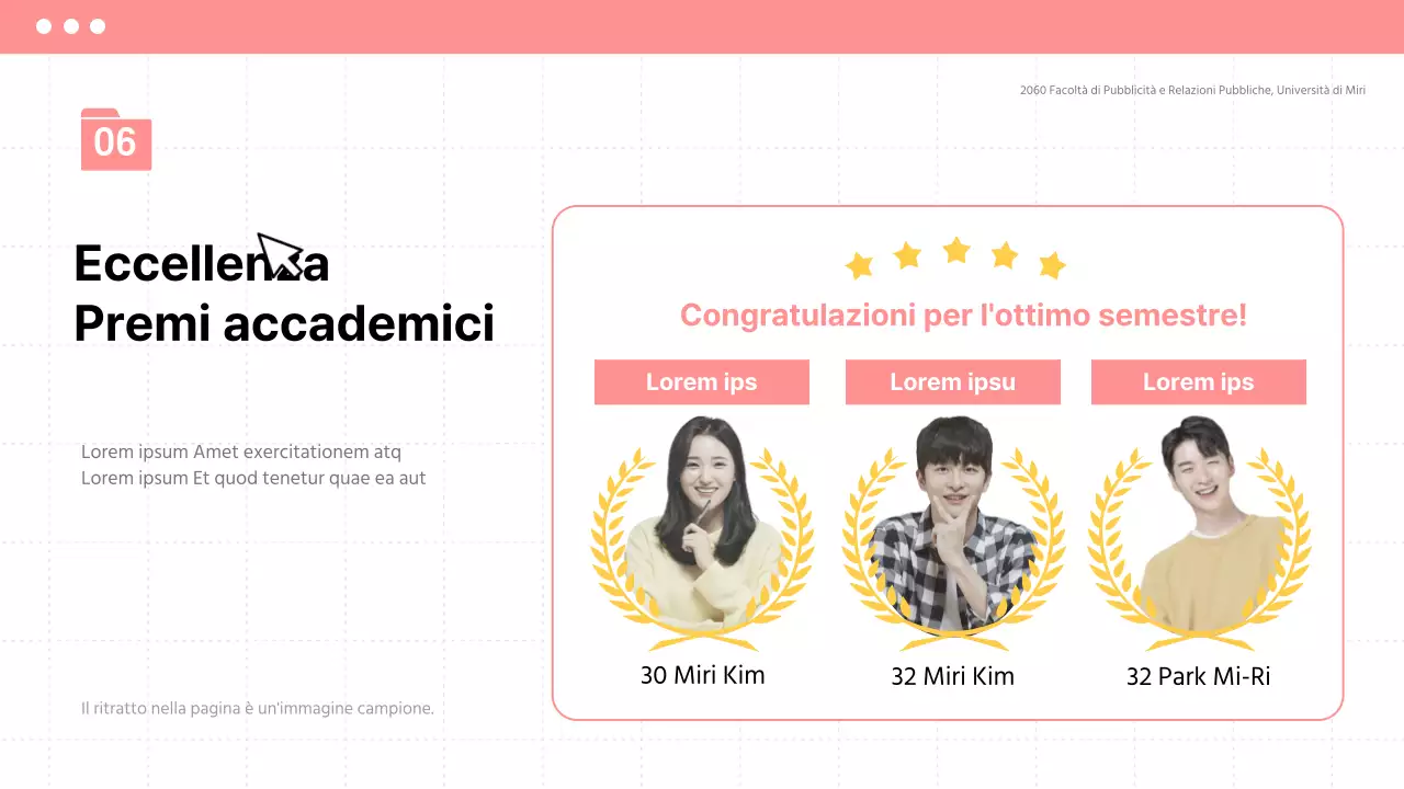 Annuncio della plenaria di fine anno in uno stile semplice di beige e rosa.