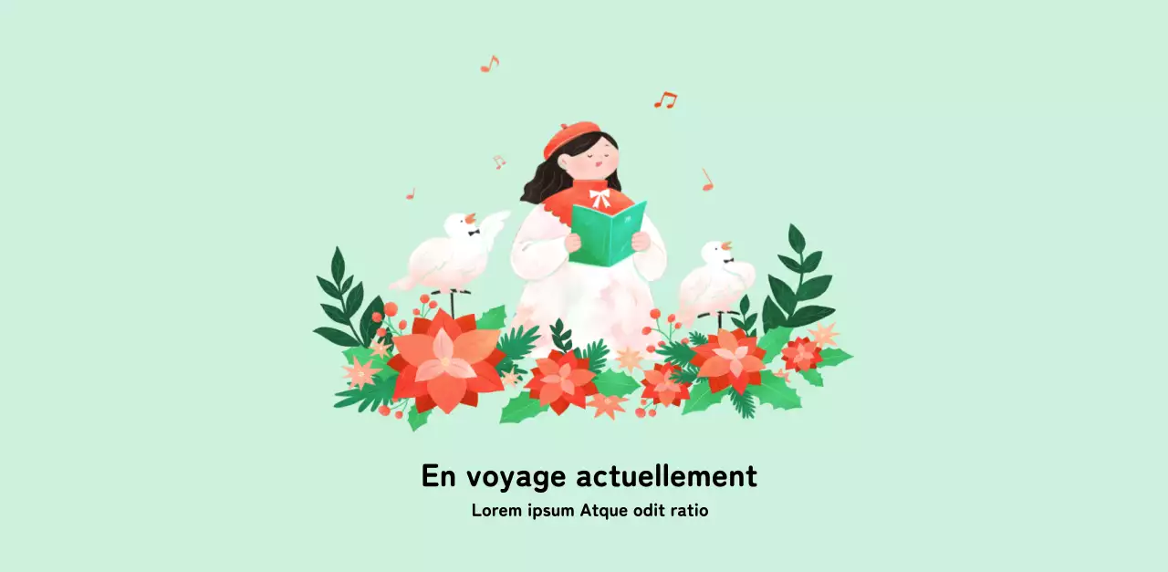 Un calendrier du Nouvel An chaleureux et illustré
