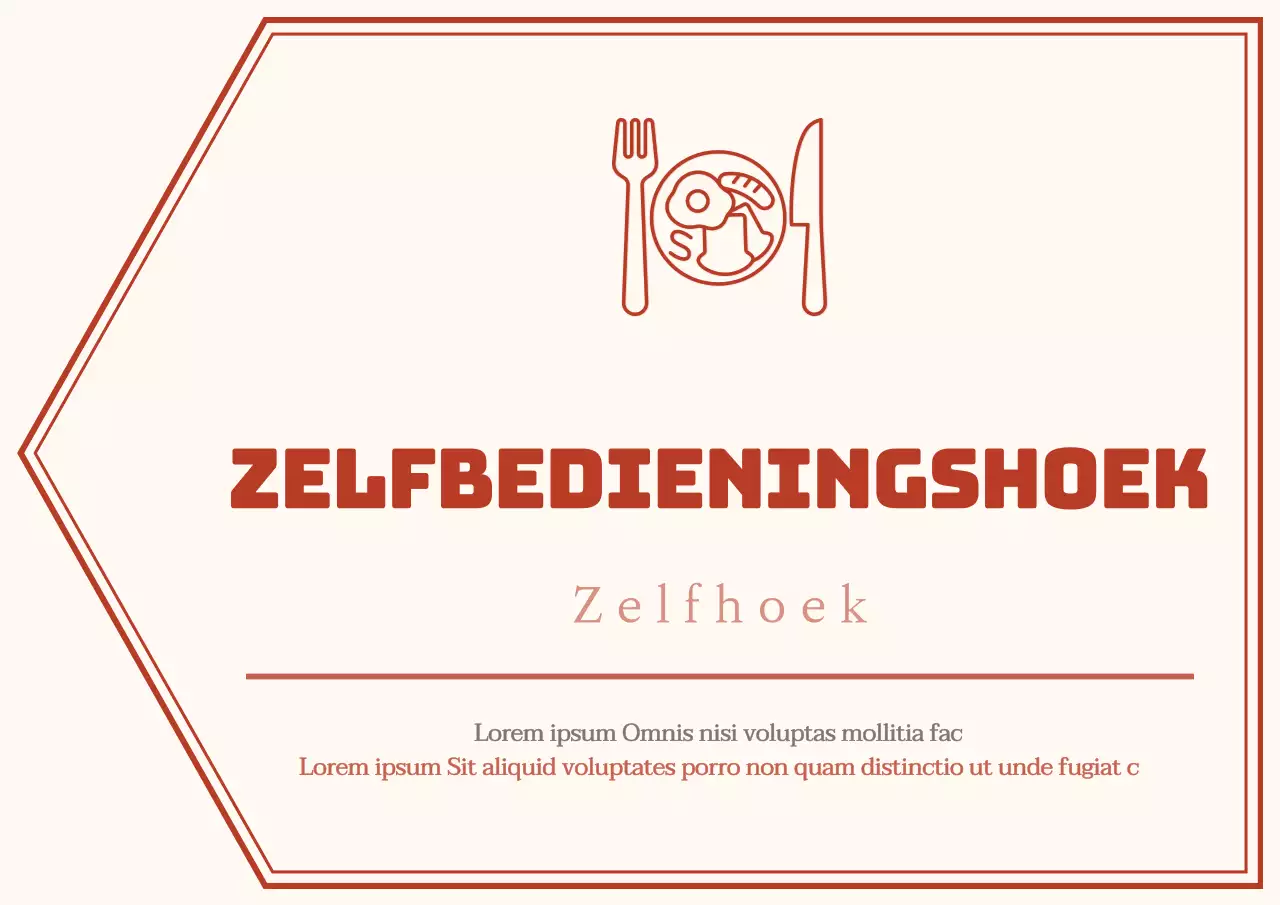 Eenvoudige, emotionele stijl in lichtbruin en bruin met zelfklevende richtingstekst