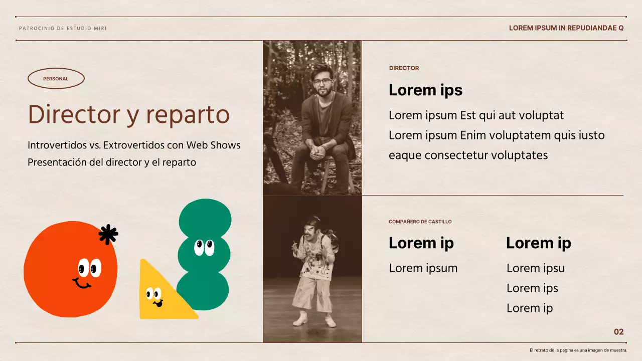 La propuesta del talento web Hyun Chan con fondo de papel y coloridas formas geométricas