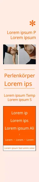 Pilates Werbebanner mit orangem Hintergrund