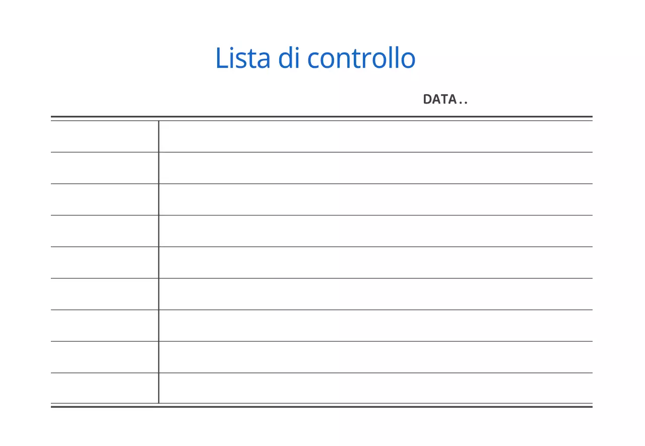 Lista di controllo