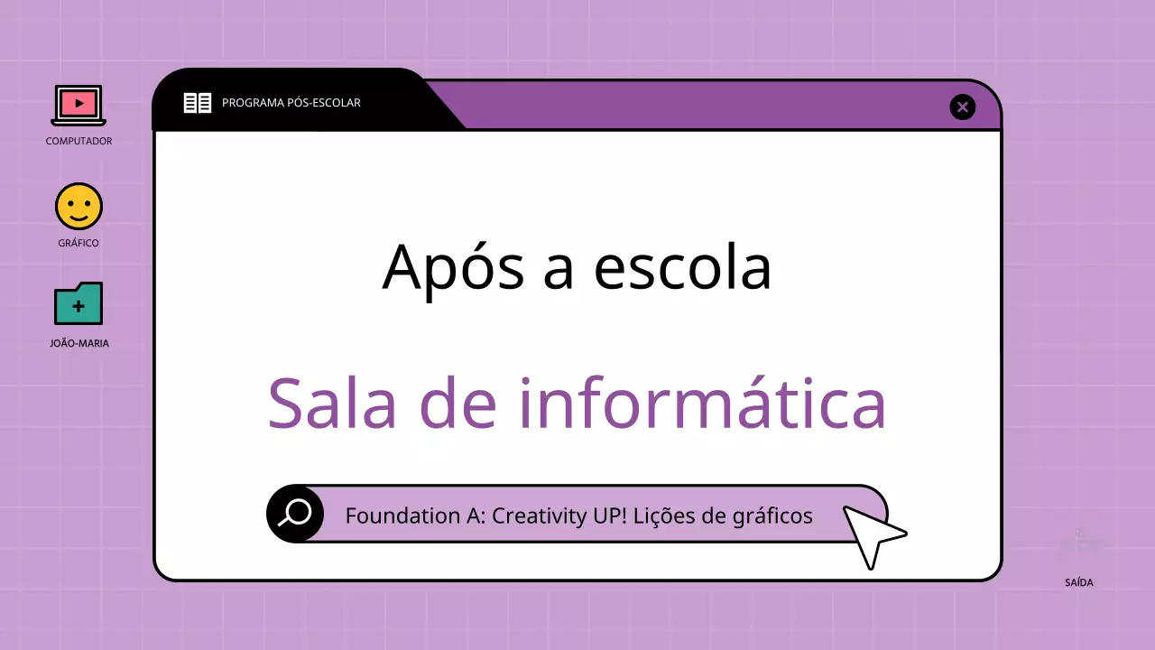 Lições de computação gráfica em molduras de navegador coloridas