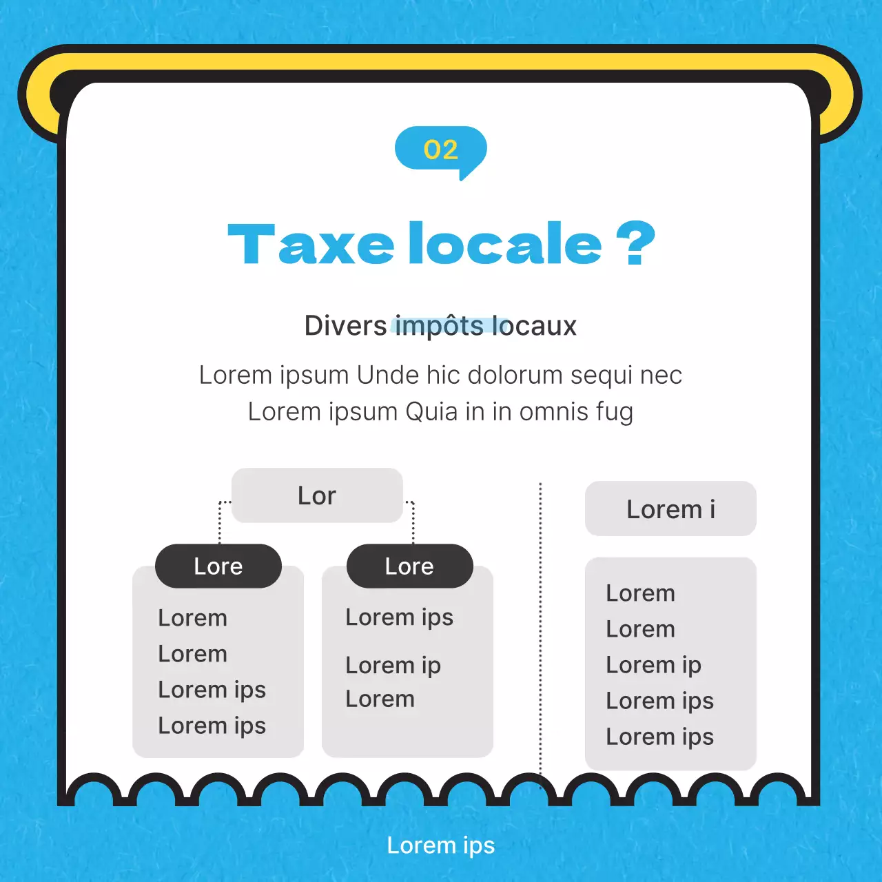 Illustration bleu ciel de la carte des impôts locauxNews