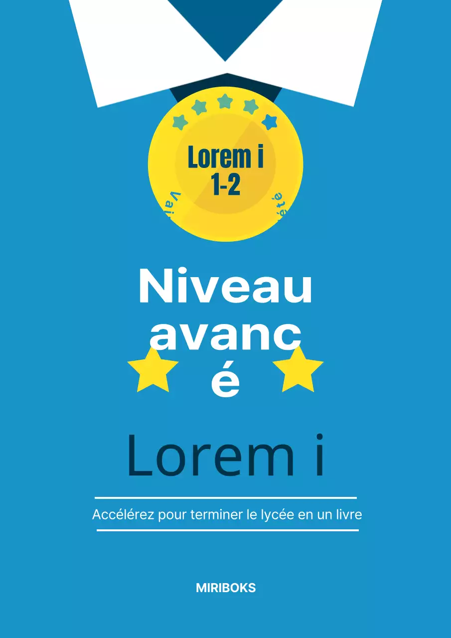 Uniforme scolaire bleu clair Contenu du cahier de questions illustré