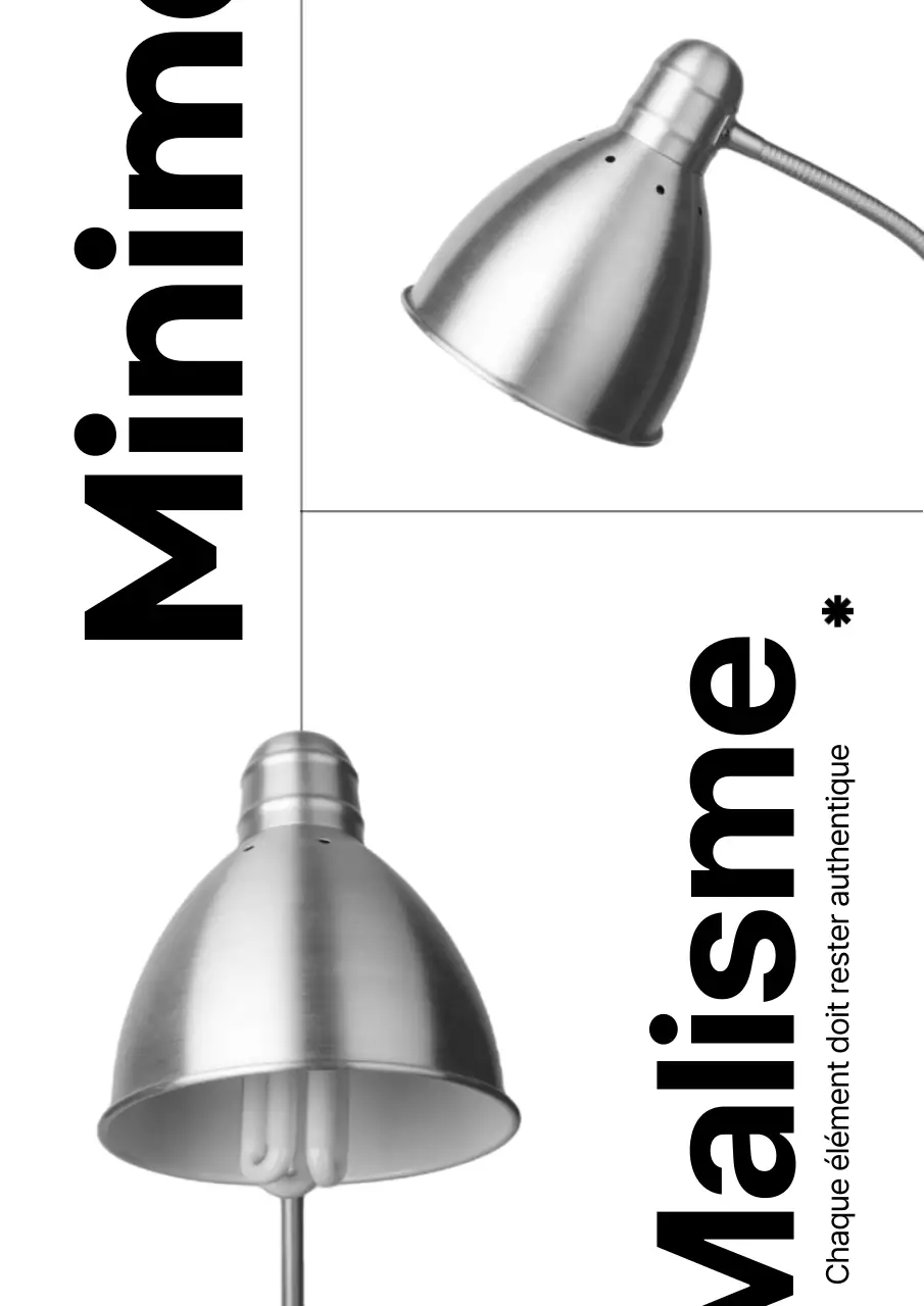 Affiche intérieure lumineuse en noir et blanc
