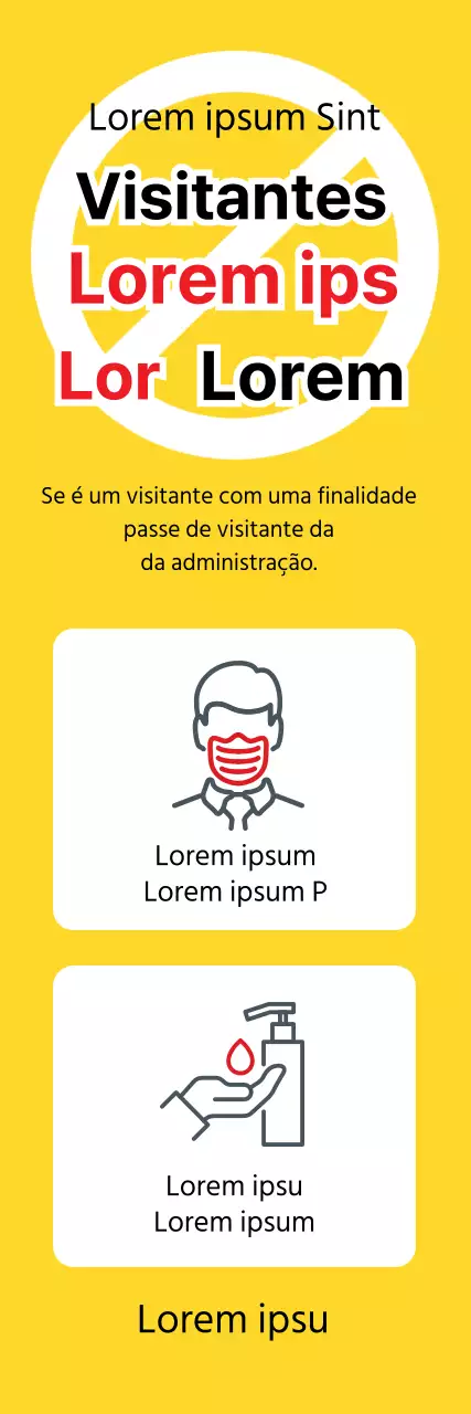 Ícone amarelo Restrições de acesso ao campus