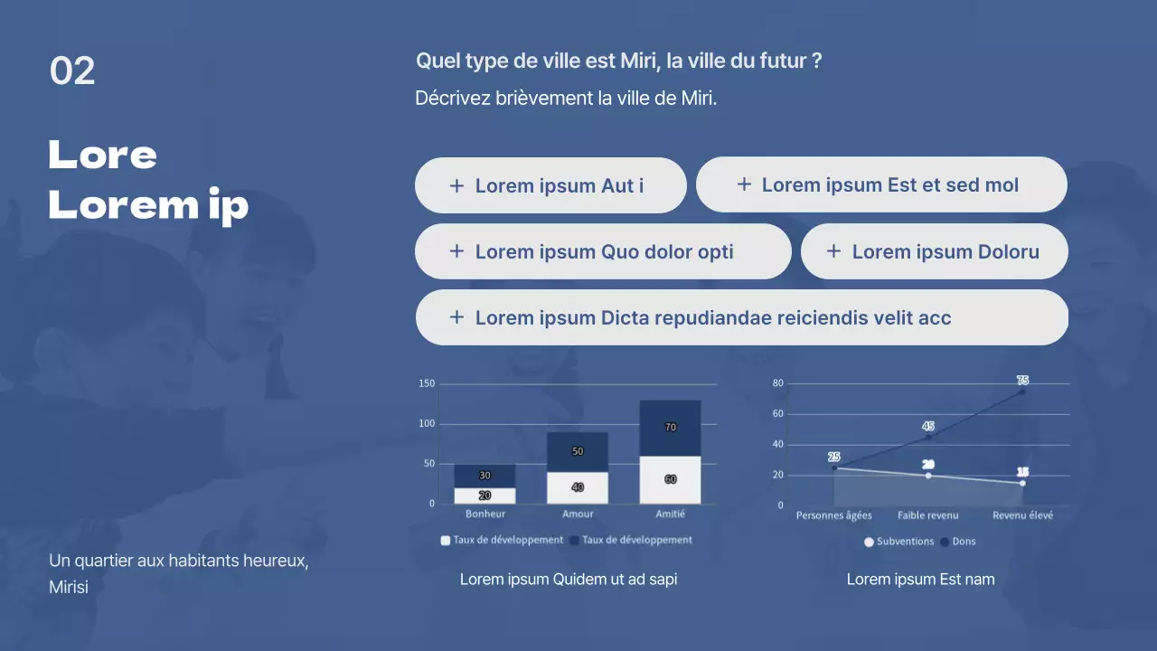 Présentation de base en bleu et gris