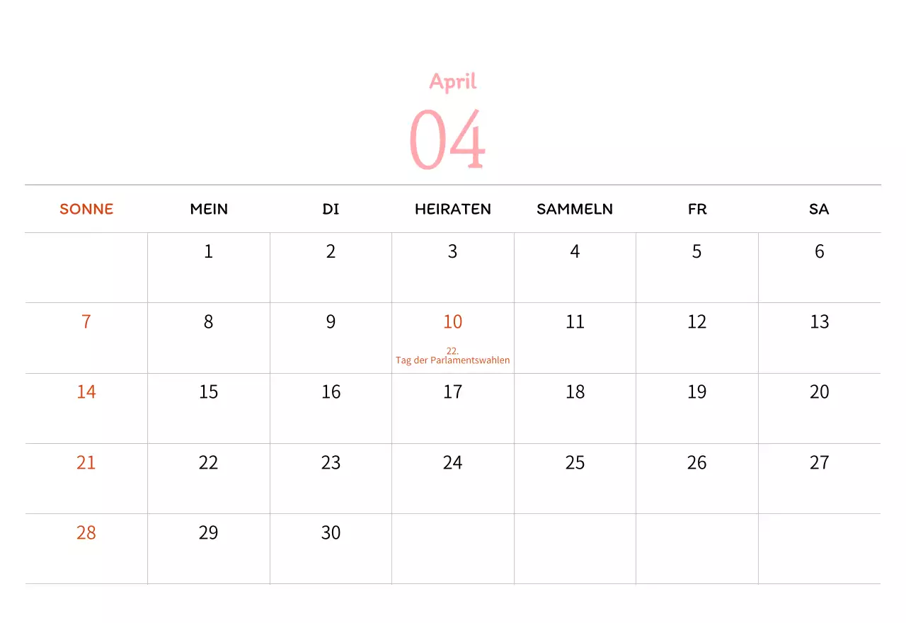 Stempelillustrationen mit einem warmen Konzept