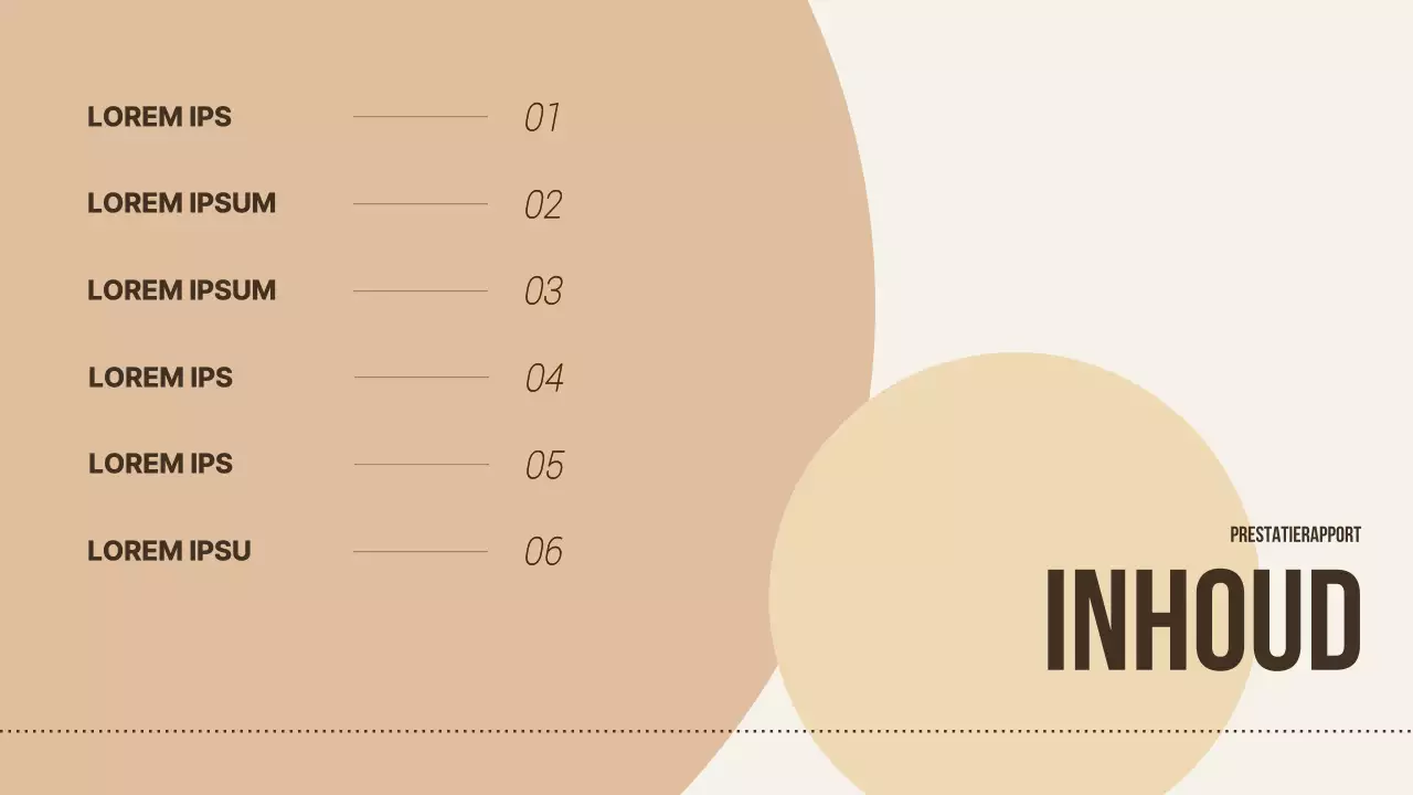 Heldere, beige rapportage over bedrijfsprestaties