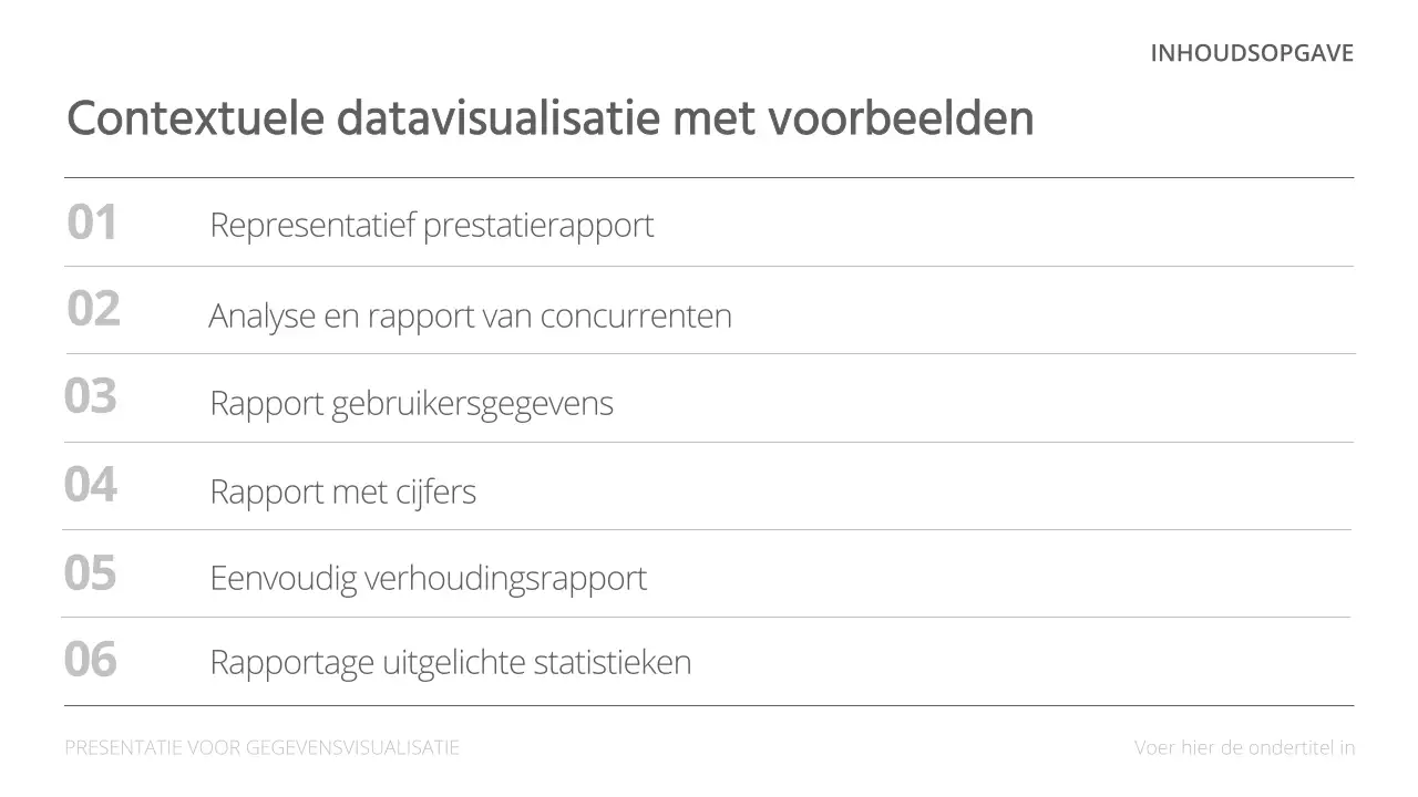 Minimalistische gegevensanalyserapporten met een witte achtergrond