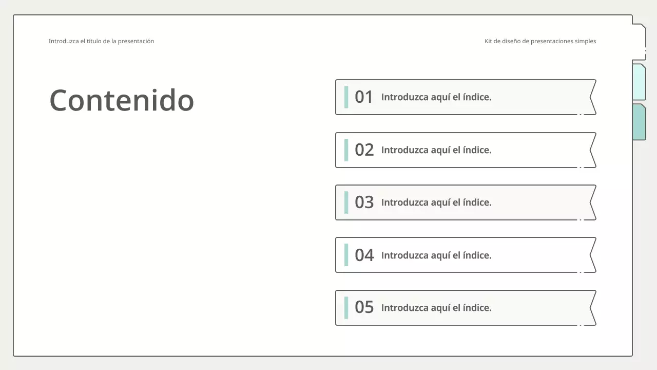 Kit de presentación limpio y sencillo en amarillo