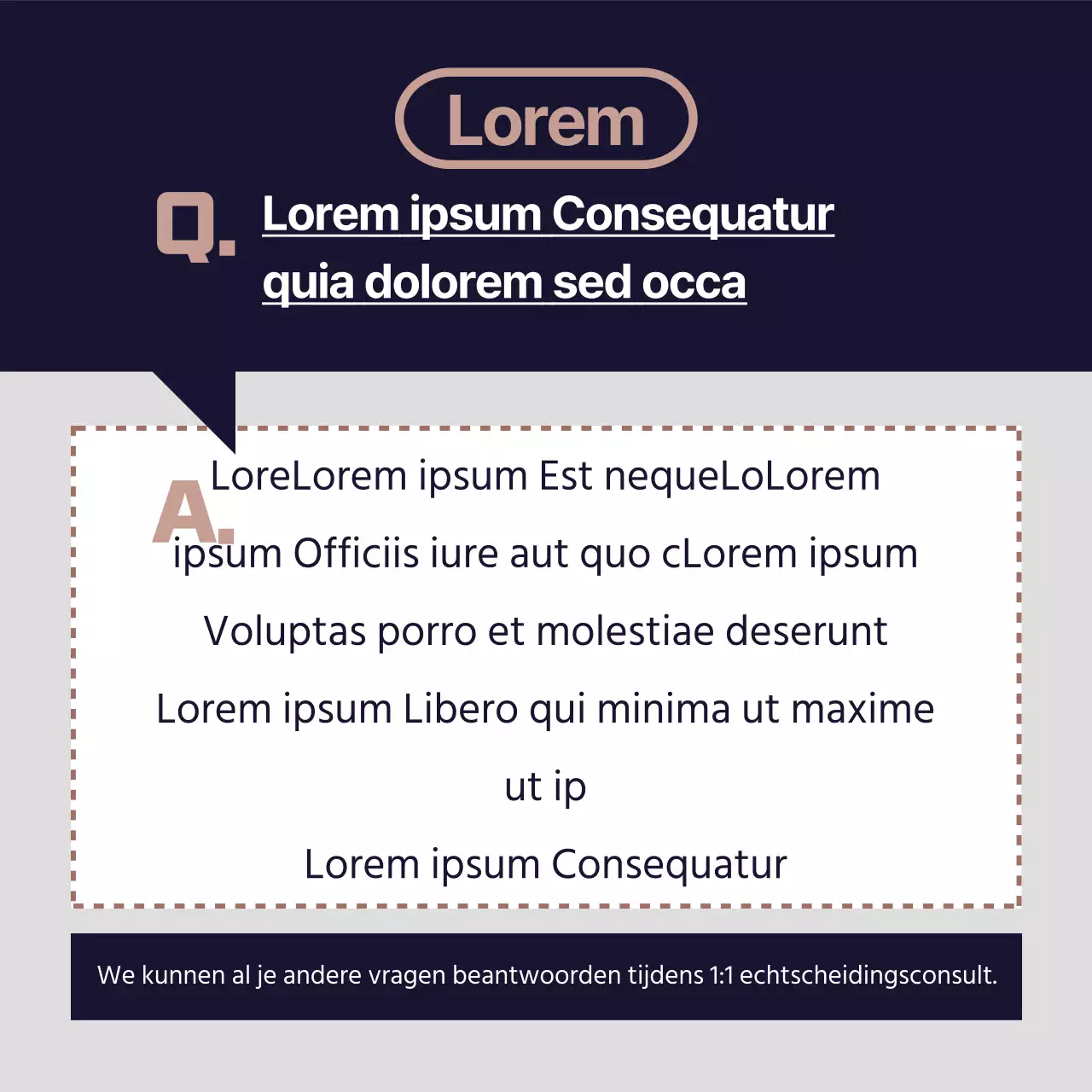 Eenvoudig juridisch advies in marineblauw en kastanjebruin en goud