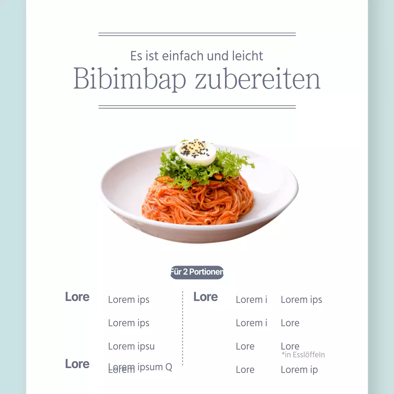 Bibimbap-Nudeln-Rezept