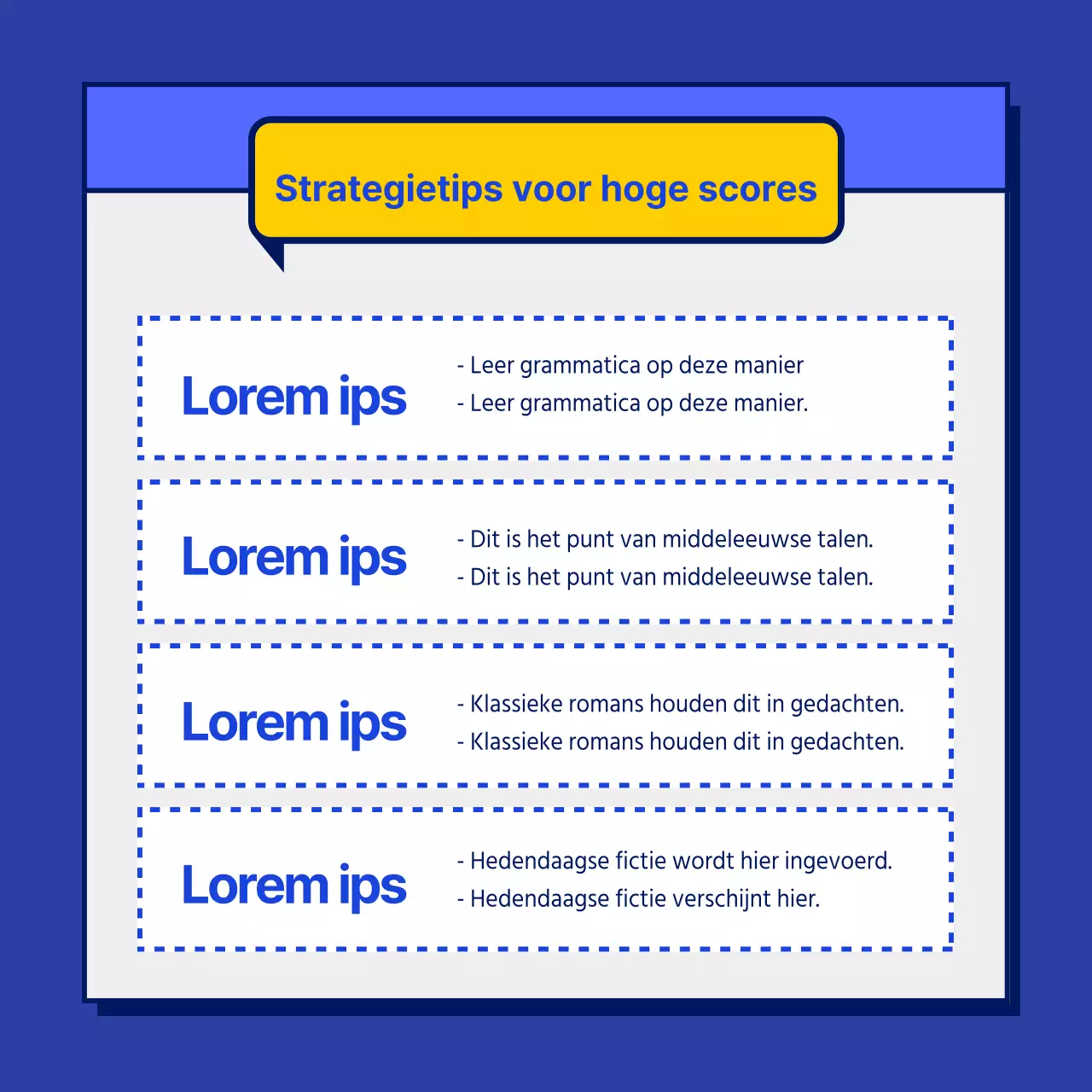 Eenvoudige boekpresentatie in paars en fluorescentie