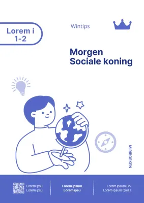 Paars, eenvoudig, geïllustreerd vragenboek