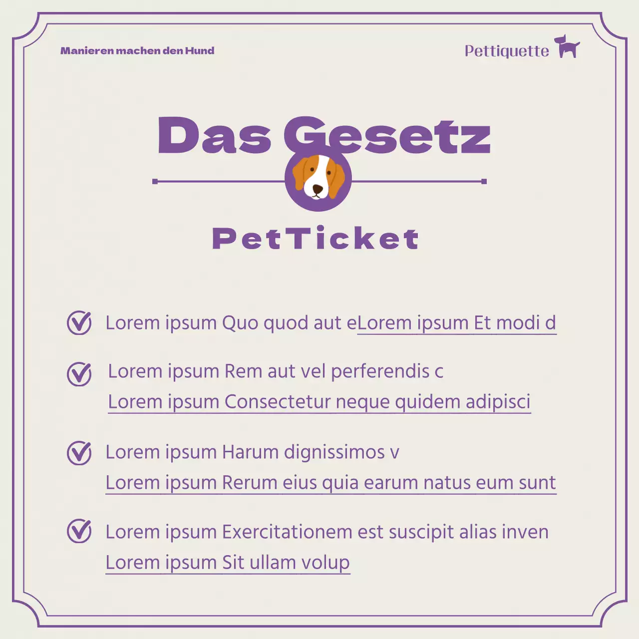 Über lila Haustierkarten