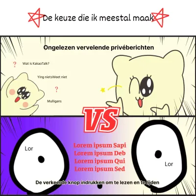 Extreme keuzes met contrasterende gele en paarse achtergronden